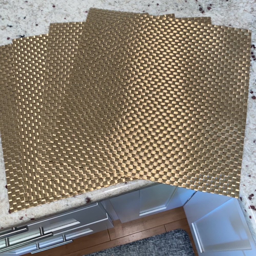 Copper/ Brown Woven Placemats Set Of 4